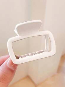 4 件/1 件女式 2.09 英寸/5.3 厘米方形黑白卡其棕色轻质塑料发夹，时尚百搭高端优雅简约纯色发夹适合日常、休闲、派对、通勤、度假、发型、洗脸、化妆、搭配服装发夹发夹发夹发夹接发夹，爪夹秋冬女士发饰