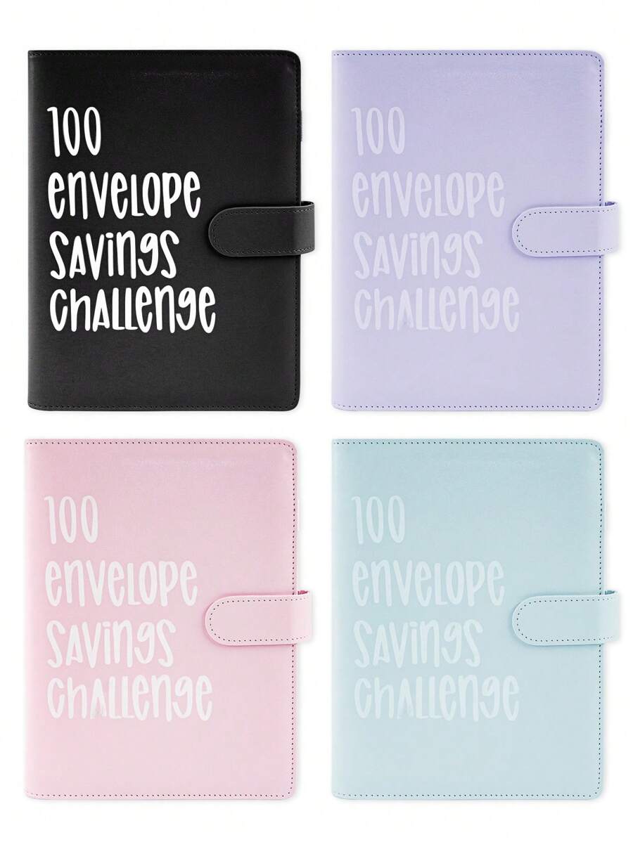 Artexus 100 Envelopes Money Saving Challenge, 100 Envelope Challenge Binder, Easy And Fun Way To Save $5,050, Savings Challenges Budget Book Binder With Cash Envelopes For Office,Home,School