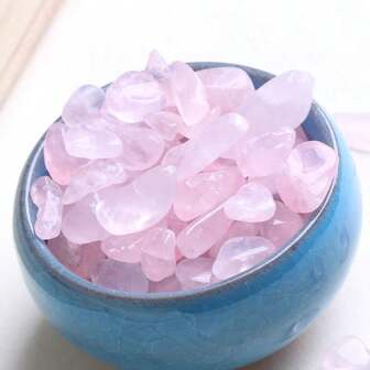 Natural Bright Pink Quartz Asymmetrical Polished Stones, Home Decor, DIY Indoor Decor Rocks, Fish Tank, Vase, Potted Plant Filler, Aromatherapy Stones