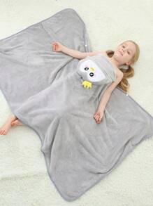 MICHLEY MICHLEY 1pc Baby Cartoon Hooded Absorbent Cute Towel Unisex Soft And Comfortable Swimming Bathrobe Large Towel 125cm X 80cm Suitable For 0-7 Years Old