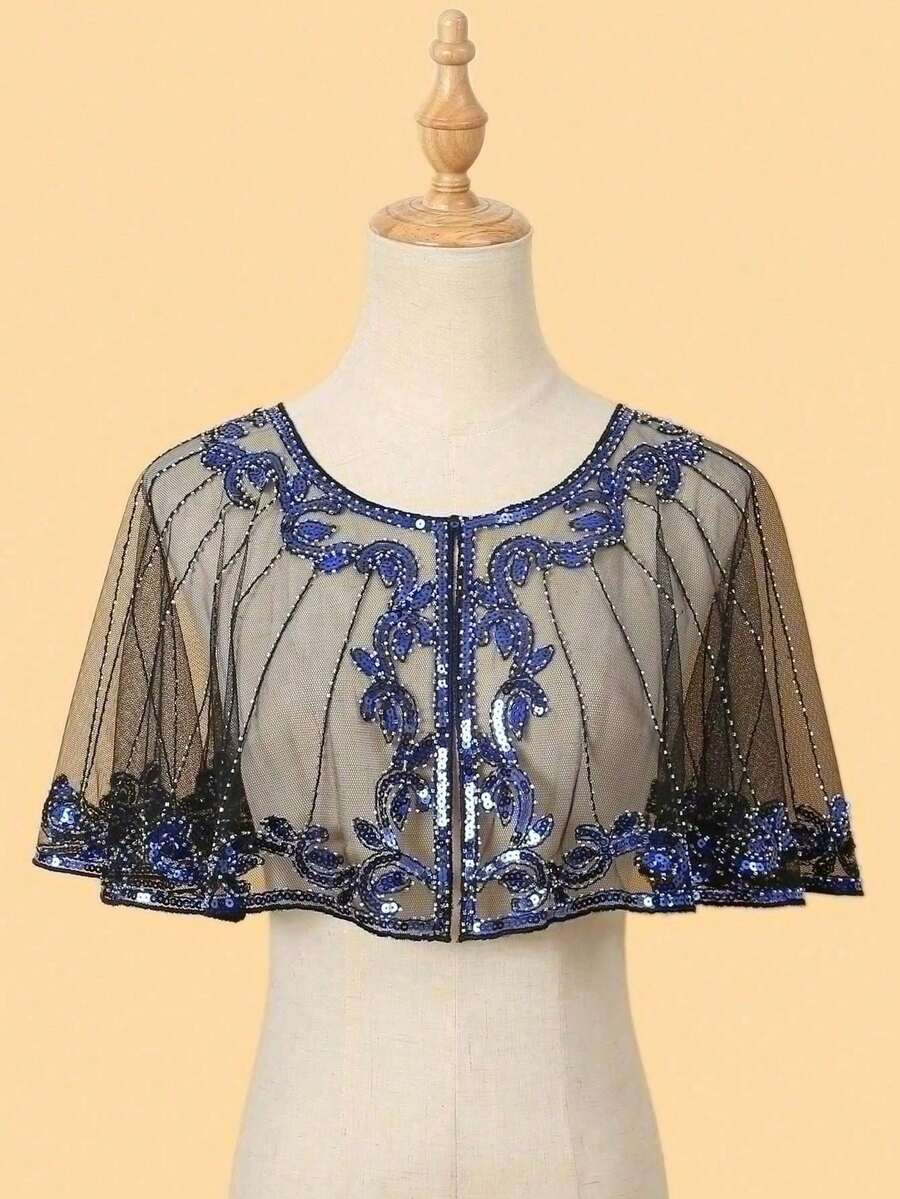 1 chiếc áo len cardigan ren sequin mỏng trong suốt - Nhiều màu - Xem 1