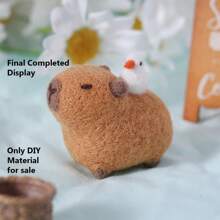 DIY Wool Felt Material Pack Animal Series (Notice: Not Final Product, Need You To DIY!!!). Material Pack Includes: Wool, Felt Operating Foam (Felt Needles Insert In The Foam), Key String And Pin Needle.