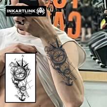 INKARTLINK INKARTLINK revolutionäre Technologie temporäre Tattoos - Taschenuhr Zeiger, Kräuter-Fruchtsaft Tattoos, Zauber Tattoos, 15-Tage Tattoos, semi-permanente Tattoos, realistische Fake Tattoos, haltbar für 1-2 Wochen