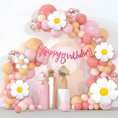 طقم قوس بالونات الزهور البوهيمية - 103 قطعة من شريط البالونات باللون الذهبي الوردي مع زخارف زهرية لحفلات عيد الميلاد والزفاف والخطوبة والتخرج وخلفية الحفلات، إمدادات حفلة بموضوع بوهيمي فوري