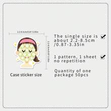 50pcs Cartoon Anime Japanese Cute Character Expressions Sticker Pack, Abstract & Whimsical Decorative Stickers For Laptop, Tablet Room Decor Wall Decor Wall Sticker Personalised Stickers