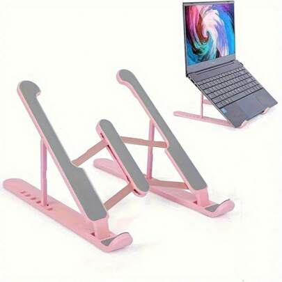 7-Level Adjustable Foldable Laptop Stand, Portable Laptop Cooling Pad