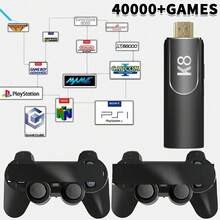 K8 Retro Game Console, Classic Video Game Stick 64G Built-In With 40000+ Games Dual Players Mode Console With 2 Controllers Handheld Games For  Adults,Christmas Gifts Arcade Cable Gamepad Hd Usb - màu đen - Xem 8