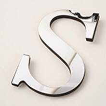 Pegatinas decorativas de pared de letras de espejo acrílico 3D gruesas, 10cm/15cm/20cm letras autoadhesivas extraíbles de espejo acrílico, resistentes al agua y a la corrosión