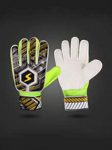 1 Pair Football Goalkeeper Gloves, Latex Anti-Slip Shock Absorbing Goalkeeper Gloves Suitable For Teens And Adults