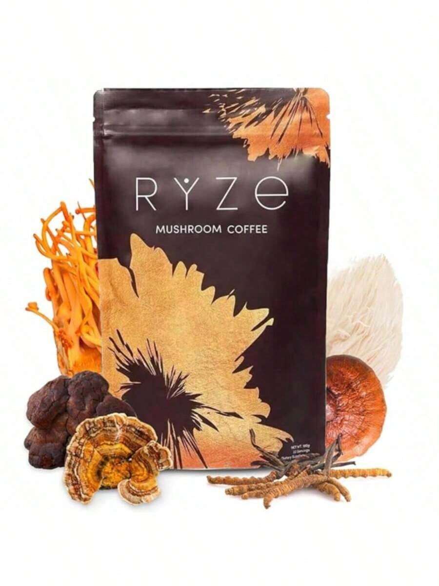 Mushroom Coffee: USDA Organic, USA - Grown Instant Coffee Infused With 6 Adaptogenic Mushrooms And MCT Oil To Boost Energy, Improve Focus, Aid Digestion And Strengthen Immunity - 其他 - 查看 1