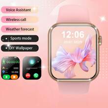 1pc Silicone Strap Smart Watch With Calling Function, Pedometer, Calorie Burning, Distance Tracker, Multiple Sports Modes, Alarm, Notification Reminder, 2.01" Full Touch Screen, Compatible With Android & IOS