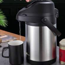 3L/100 oz. Isolierter/Thermischer Kaffee-Airpot mit Pumpe, doppelwandiger Edelstahl Getränkespender für heiße/kalte Getränke