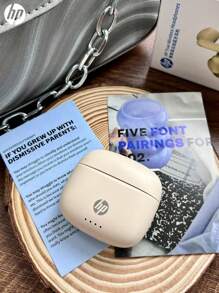 HP HP Wireless Earbuds, True Wireless In-Ear Noise-Proof Headphones Compatible With Apple, Android And Other Devices, Comes With A Storage Bag, Suitable For Spring, Summer, Autumn And Winter, Christmas Great Holiday Gift