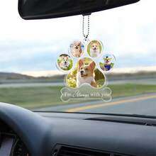 1 Peça Chaveiro Acrílico com Foto de Animal de Estimação Personalizada, Chaveiro, Presente Fofo de Pendurar no Carro para Mãe e Pai, Pendurador de Carro Personalizado, Presente para Luto de Animal de Estimação, Presente In Memoriam de Animal de Estimação - Multicolorido - Visão 2