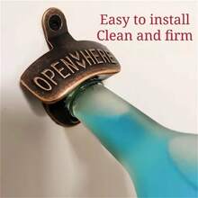 Bottle Opener Wall Mounted Vintage Retro Alloy Hanging Open Beer Tools Four Colors Available Beer Soda Stonego Bar Accessories Kitchen Gadgets