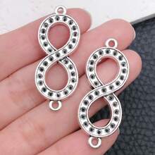 20pcs Infinity Symbol Connectors Charms Alloy Heart Infinity Love Connector Charms 10 Styles Style Pendants For DIY Bracelet Necklace Jewelry Making Supplies