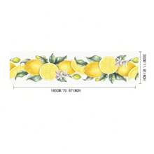 1pc/5pcs/7pcs, Home Decor, Summer Style Lemon Pattern Polyester Printed Table Runner With 6 Placemats - Polyester, Rectangle, Holiday Decorative Fabric Table Runner, Home Decor, Kitchen & Dining Table Decoration, Room Decor, Table Runner