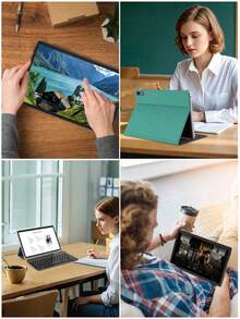 Relndoo 安卓14平板电脑，带键盘，10英寸平板电脑，8GB RAM+64GB ROM，二合一平板电脑，含保护套、鼠标、手写笔，支持802.11n 2.4G/5G无线网络，5MP+8MP双摄像头，1280*800像素高清触摸屏，8000mAh电池，经认证可用于在线课程、工作、娱乐，是圣诞礼物的理想之选（不含适配器） - 複色 - 查看 8