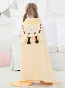 MICHLEY MICHLEY 1pc Baby Cartoon Hooded Absorbent Cute Towel Unisex Soft And Comfortable Swimming Bathrobe Large Towel 125cm X 80cm Suitable For 0-7 Years Old