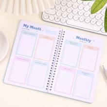 48 Sheets Teacher Planner A5, Homeschool Classroom Planner, Undated Lesson Planner Book, Weekly Monthly Plan Notebook, Happy Planner, Academic Year Planner Calendar, With Colored Page School Supplies For Teachers Parent
