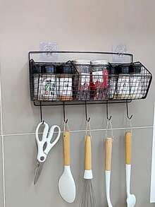 果蔬篮、桌面置物架、台面/壁挂式水果架、零食调料架、多功能土豆洋葱收纳篮（适用于厨房和客厅）、食品厨房收纳、厨房收纳盒、便捷厨房配件、厨房调料架 - 彩色 - 查看 7