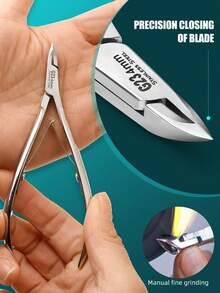 LRIS 1pc Stainless Steel Professional Cuticle Nipper Tool, Callus Remover, Nail Edge Trimmer, Suitable For Salon & Home Use - Multicolor - View 8