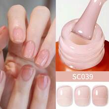 Tonitu g. Tonitu G 7ml Gelee Gel Nagellack - 7 leuchtende Farben, Abweichbar, UV/LED-Aushärtung, transluzentes nude rosa rot mintgrün milchiges rot semi-permanenter Gel-Nagellack für Maniküre zu Hause, im Salon und Nagelkunst, Geschenk für Frauen Nägel - Verschiedenfarbig - Übersicht 12