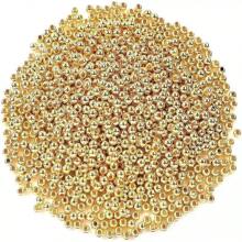 1100pcs Gold Smooth Round Beads 3/4/6/8mm Gold Spacer Loose Beads Kit For DIY Bracelets, Necklaces, Crafts Making