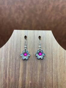 1 Set Fashion Retro Bohemian Style Zinc Alloy Flower/Lightning/Cow Head 3-Layer Pendant Necklace That Can Be Matched Freely, Flower Earrings Pendant, Suitable For Women/Girls To Match Daily Clothes, Party Accessories, Jewelry Gift For Family/Friends/Yourself
