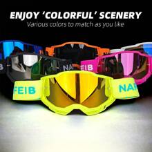 Óculos de Proteção Náfeib Resistentes a Vento e Areia para Motocross, Motocicletas de Terra, Esqui, Corrida e Esportes de Inverno Ao Ar Livre - Óculos Decorativos e Estilosos, Perfeitos para Presentes de Férias na Praia, Ao Ar Livre e Viagens