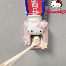 Sanrio 1pc Hello Kitty Cartoon Cute Wall Mounted Toothpaste Squeezer, Fully Automatic Single Toothpaste Dispenser, Cute Toothpaste Dispenser Toothpaste Squeezer Home Bathroom Decor Fall Decor Back To School