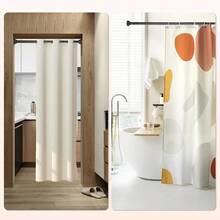 Shower Curtain Rod 31-68 In Adjustable Curtain Rod No Drilling Black Tension Shower Rod Stainless Steel For Bathroom Room Divider,Curtain Rod,Home Decor,Curtain Holder - Black - View 5