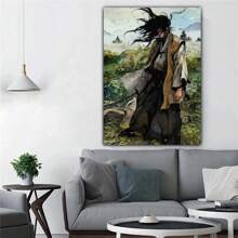1/3 piezas Carteles de arte de pared de anime japonés vintage, manga Miyamoto Musashi Vagabond Bushido Warrior, impresiones de pintura de canvas, decoración del hogar, marco opcional