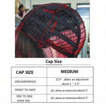 EAVIN GARY Black Mix RED Hair Wig Long Straight Wig With Bangs Lolita Wig Natural Looking Synthetic Heat Resistant Fiber Wig For Daily Party Use (Black Mix RED) - R2/1185 - Xem 5