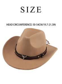 3 Stück/Set Westlicher Cowgirl Anzug für Kinder, Cowboyhut, Bandana, Gürtel für Halloween, Ostern, Cowgirl Kostüm Accessoires