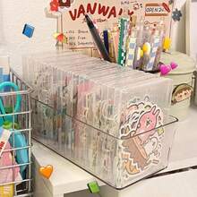 1pc/5pcs/10pcs Transparent Memo Sticker, Stationery Storage Box, Cartoon Badge, Snack Organizer, Nail Art Accessory Box, Jewelry Box Back To School - Clear - View 19