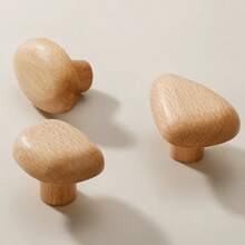 Nordic Pebble Shaped Wall Mounted Coat Hook Natural Wood Clothes Hanger Decorative Key Hat Scarf Handbag Storage Hanger Bathroom Rack - Many - View 6