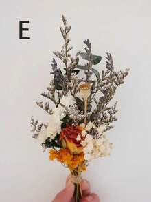 1/2/3/4/6/8/10/12pcs Mini Dry Flowers, Bridesmaid Wrist Corsage, Wedding Party Boutonniere, DIY Craft, Home Decor, Bridal Vase, Thanksgiving, Christmas, Fall Harvest Decoration - Multicolor - View 31