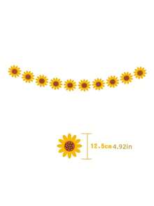 1 pieza de bandera tipo cartel con letra y diseño de girasol hecho de fieltro grueso, decoración de estilo mexicano para fiestas y carnavales - material de papel tradicional, muy adecuado para celebraciones, carnavales y decoración de fiestas de cumpleaños - Multicolor - Ver 9