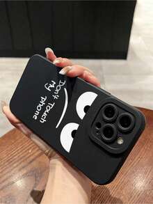 Funda compatible con phone 16 Pro Max 11, 12, 13, 14, 11 Pro Max, 12 Pro Max, 13 Pro Max, 14 Pro Max, XR, 15, 15 Pro, 15 Pro Max, Galaxy S23, S24, 1 unidad. Diseño de pupila negra con estampado. No tocar. - Multicolor - Ver 8