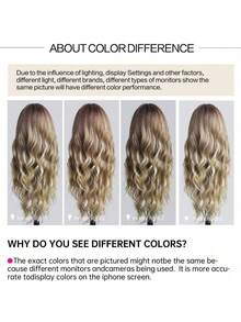 Tóc giả màu vàng ombre có máiTóc giả dài gợn sóng màu vàng highlight cho nữTóc giả dài xoăn tổng hợp cho tiệc hóa trang sử dụng hàng ngày 24INCH Ngày của mẹ ở trường - Màu dương cầm - Xem 5