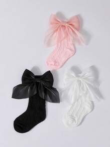 6 Pairs Baby Butterfly Princess Mid-Calf Socks, Infant Floor Socks