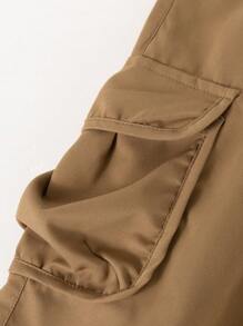 1pc Boys/Teens Casual Summer Sports Cargo Shorts With Pockets, Outdoor Workout
