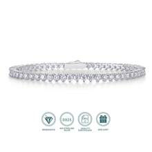 1pc 18K Gold Plated S925 Silver Bracelet With Round Moissanite Stones, Full Row Shiny Design, Elegant Luxury Style, Suitable For Evening Party, Holiday Celebration Or Gift Occasion, With GRA Certificate