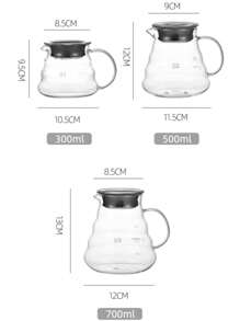 1PC Range Server Clear Range Server Clear Glass Coffee Server For Drip Coffee Maker, Standard Glass Coffee Carafe, Coffee Pot With Lid, Clear, 01 360ml(12oz) Pour Over Coffee Maker Back To School