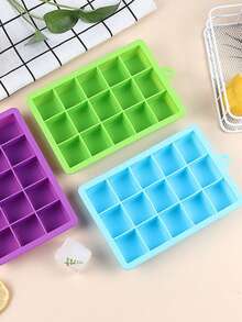 1,Ice Cube Mold, Silicone Mold, Silicone Ice Cube Tray, Frozen Ice Cube Storage Box, With Lid For Home Use, Homemade Ice Cube Magic, Kitchen Accessories - Multicolor - View 6