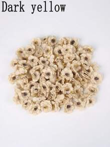 50 piezas/30 piezas Cabezas de flores de margarita artificiales de 3 CM/1.18 pulgadas, flores artificiales falsas, cabezas de flores de margarita artificiales, utilizadas para manualidades DIY, bodas, vestidos, decoración de fiestas, regalos, decoración del hogar, cumpleaños, graduación, decoración de otoño