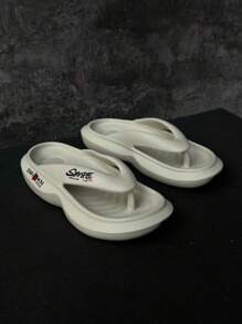 Men's Flip Flops Thick Sole Sandals, Fashionable Squish Feeling Thong Slippers, Lightweight Beach Casual Fashionable Slide Sandals