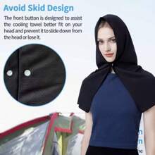 1 Pieza de Sudadera Enfriadora y Pañuelo, Material Bicolor de Doble Capa Totalmente Frío, Toalla Absorbente y de Secado Rápido para Cuello y Rostro, Enfriamiento Duradero y Protección Solar para Verano y Actividades al Aire Libre, para Playa, Deportes y Exteriores, Pañuelo Deportivo Enfriador de Cinco Colores, Gorra de Ciclismo, Sombrero Sombreado, Chal Protector Solar para Fitness y Playa, Pañuelo de Secado Rápido, Talla Grande para Occidentales
