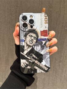 1 pieza, sin cordón para teléfono móvil, funda para teléfono de TPU a prueba de golpes con estampado de superhéroe y billete de dólar estadounidense creativo personalizado, compatible con phone 16, 16 Plus, 15, 14, 13, 12, 11, XS, XR, X, 7, 8 Plus, Pro Max, Mini, 13 Pro Max, S22 y otros modelos, regalo para mujeres y hombres - Negro 2 - Ver 5